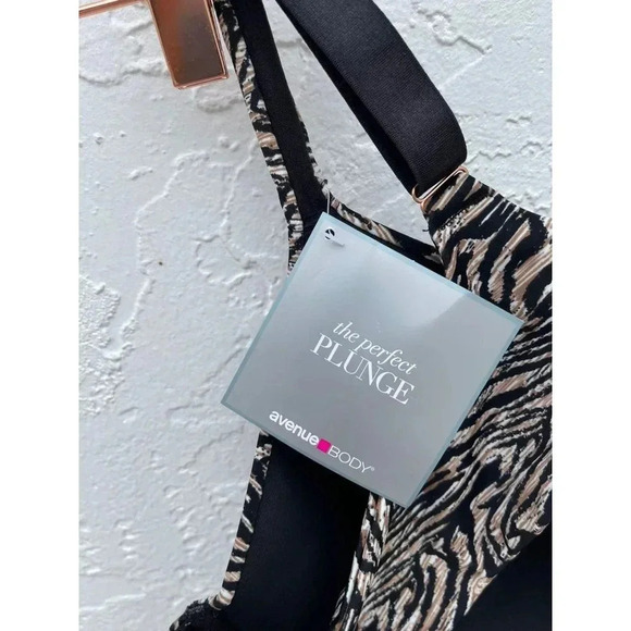 The Perfect Plunge Womens Padded Tiger Print Bra Sz 46c - Picture 6 of 6